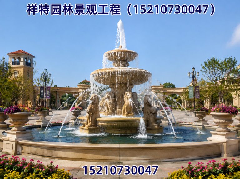 博野县旱地喷泉展示图